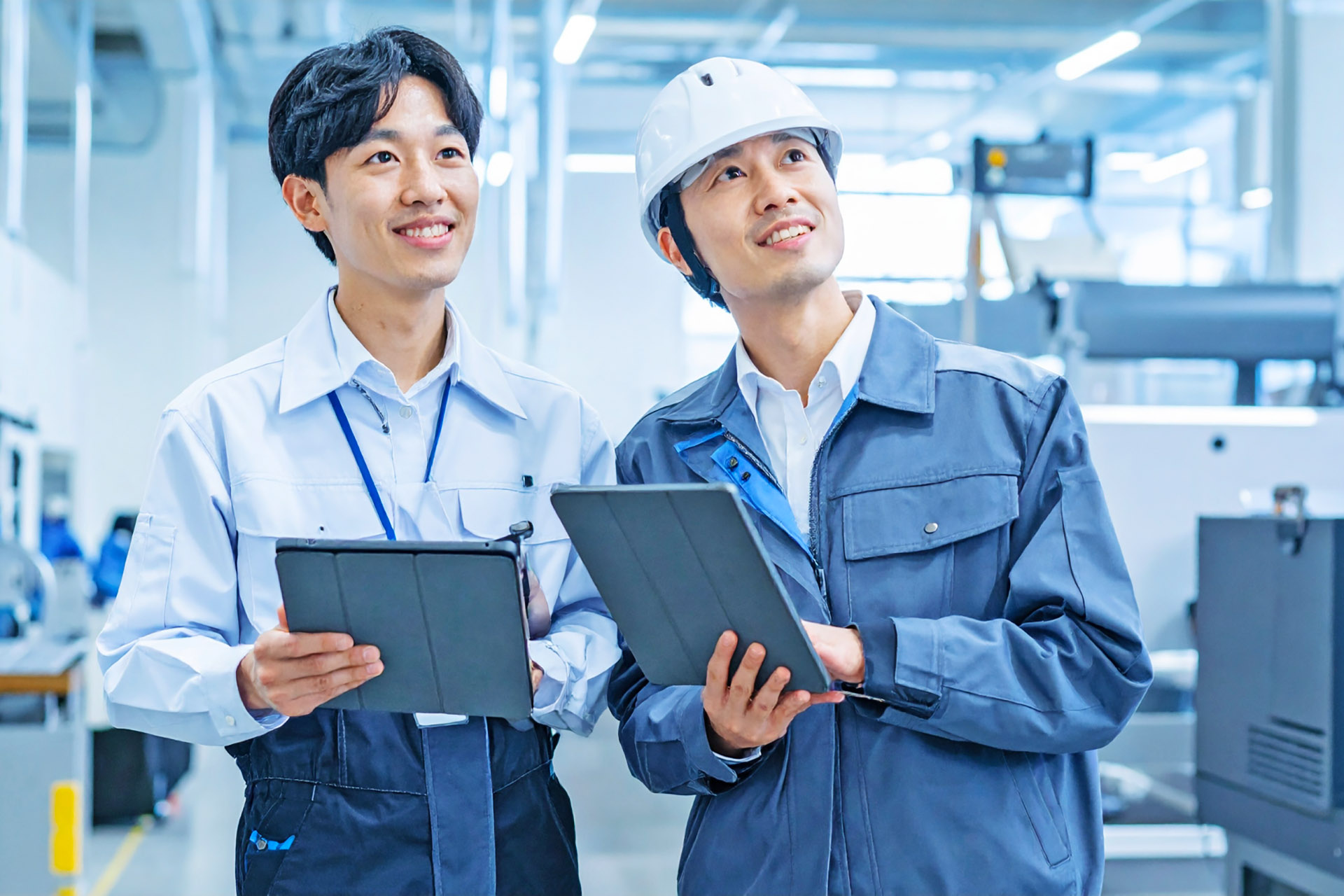 ゴム工場の従業員